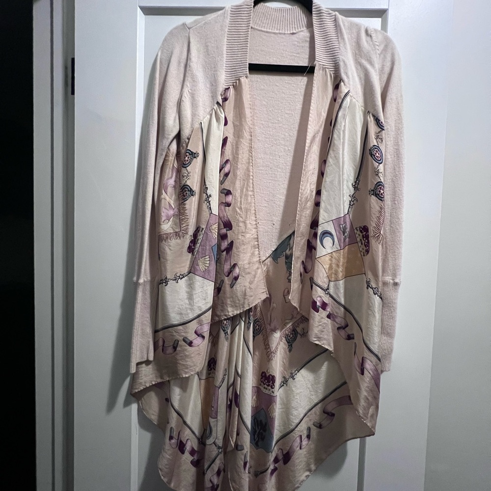 Elegant Cream and Pink Women's Sweater